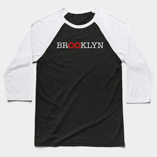 Brooklyn Aperture (White) Baseball T-Shirt by PhotoPunk